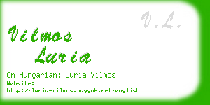vilmos luria business card